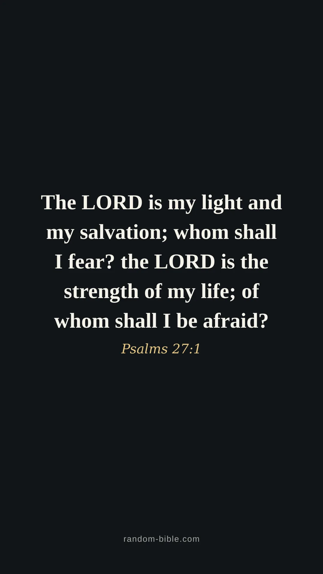 Psalms 27:1 dark Bible verse wallpaper (KJV)