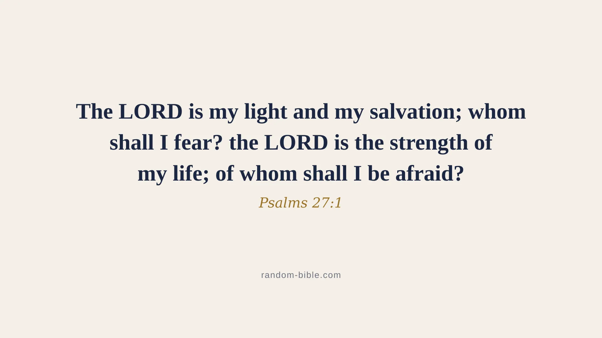 Psalms 27:1 minimal Bible verse wallpaper for desktop and laptop (KJV)