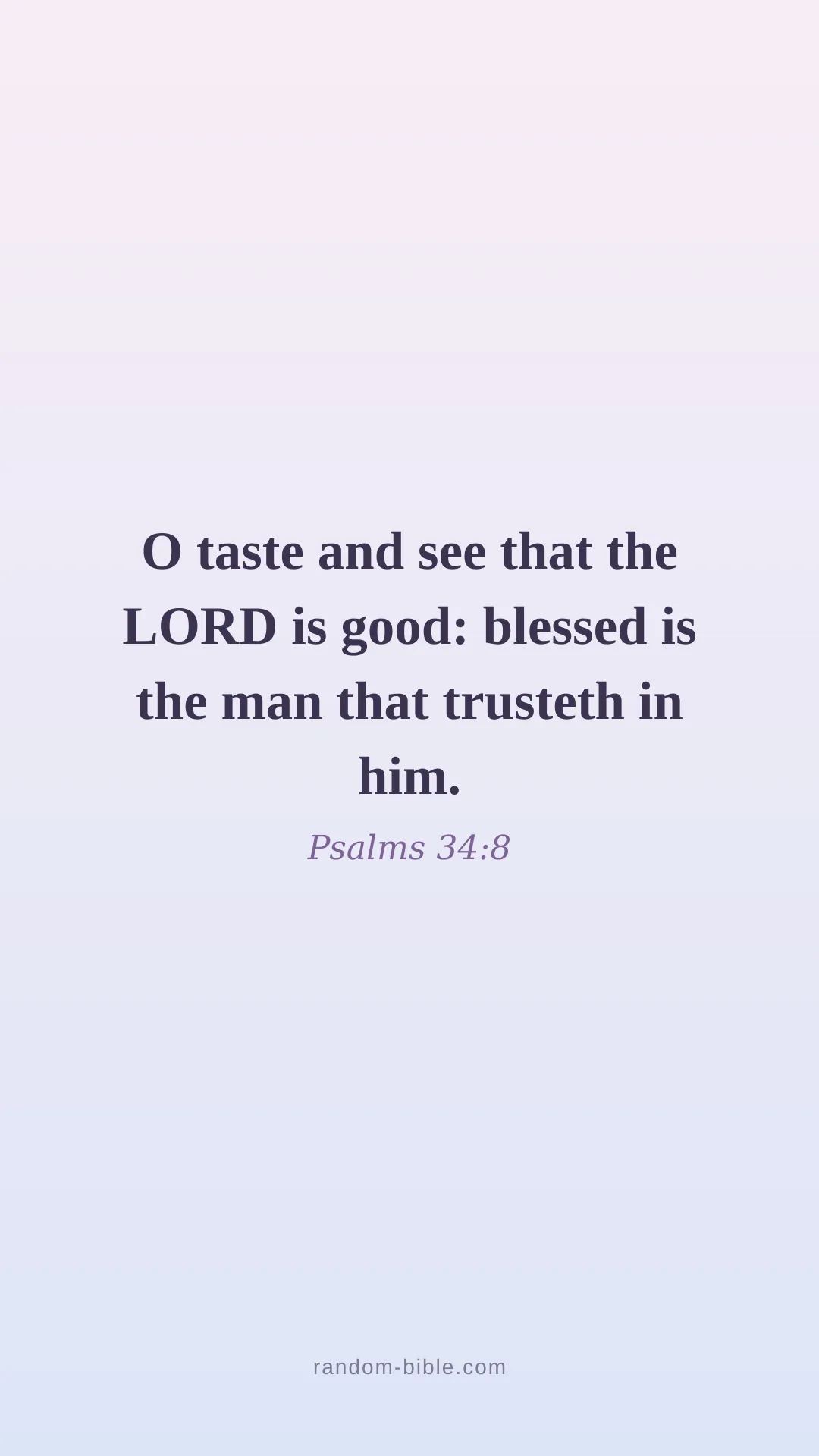 Psalms 34:8 — aesthetic Bible verse wallpaper