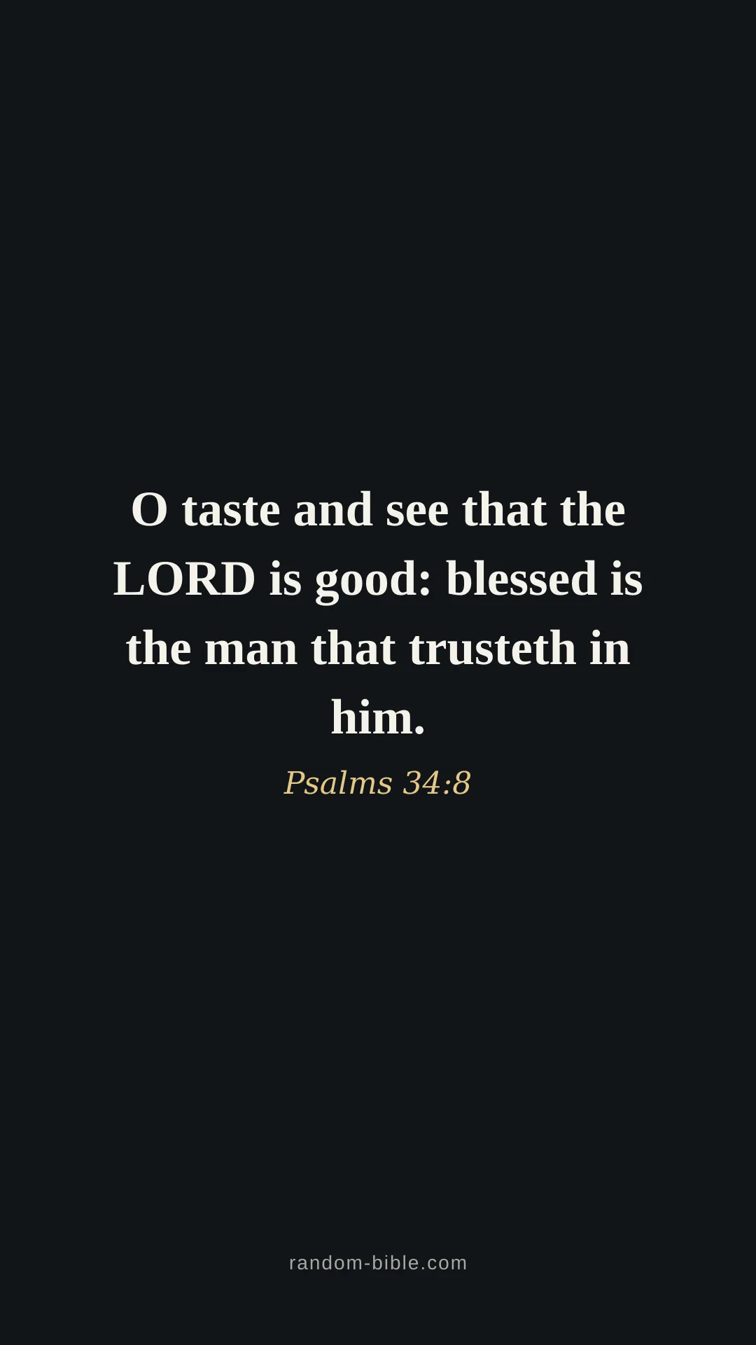 Psalms 34:8 dark Bible verse wallpaper (KJV)