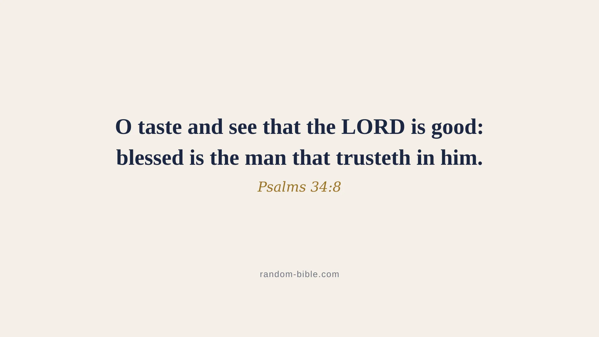 Psalms 34:8 minimal Bible verse wallpaper for desktop and laptop (KJV)