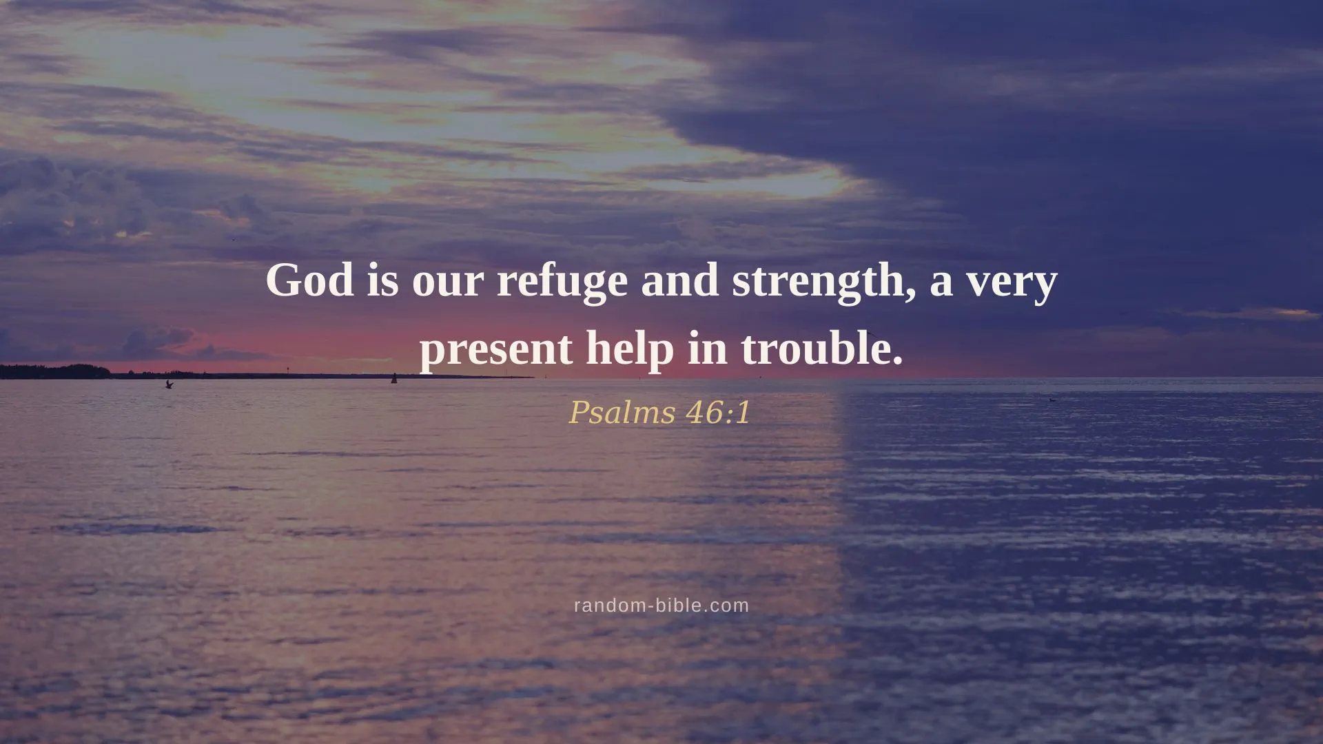 Psalms 46:1 — desktop Bible verse wallpaper