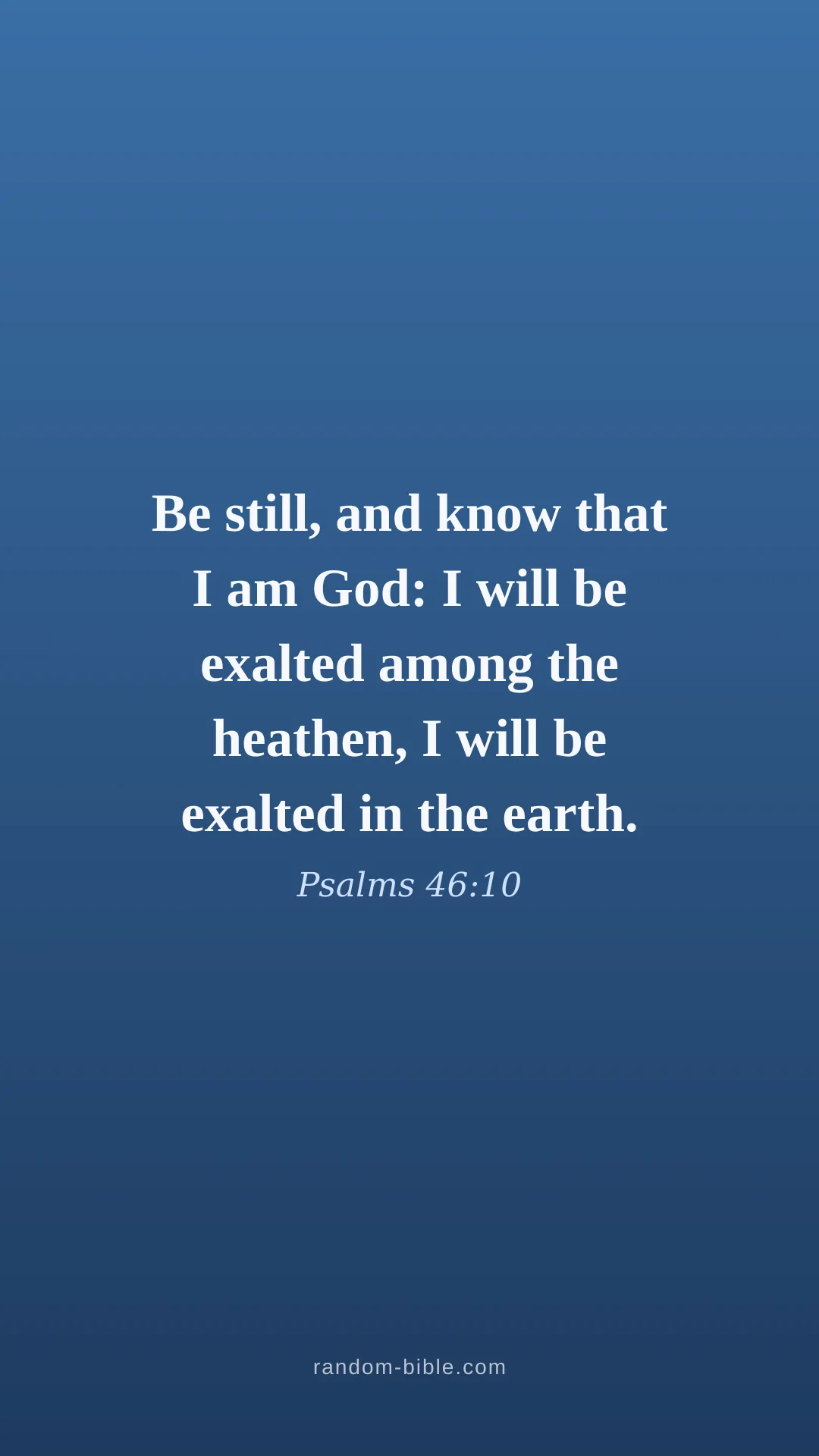 Psalms 46:10 blue Bible verse wallpaper (KJV)