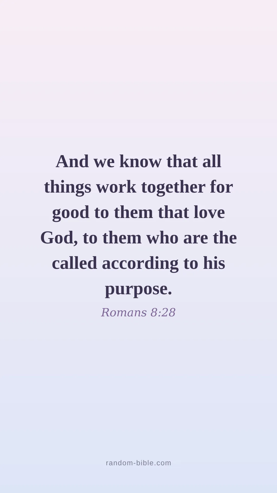 Romans 8:28 — aesthetic Bible verse wallpaper