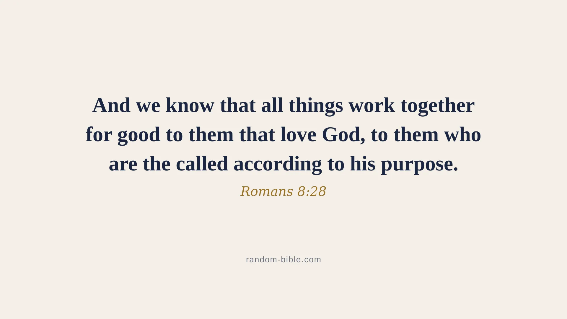 Romans 8:28 minimal Bible verse wallpaper for desktop and laptop (KJV)