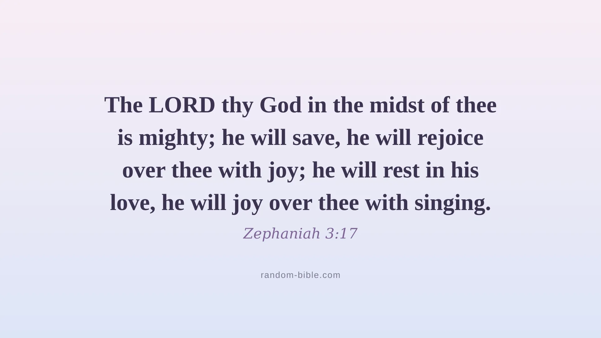 Zephaniah 3:17 aesthetic Bible verse wallpaper for desktop and laptop (KJV)