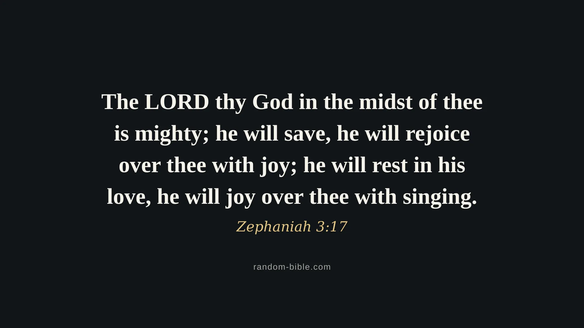 Zephaniah 3:17 dark Bible verse wallpaper for desktop and laptop (KJV)