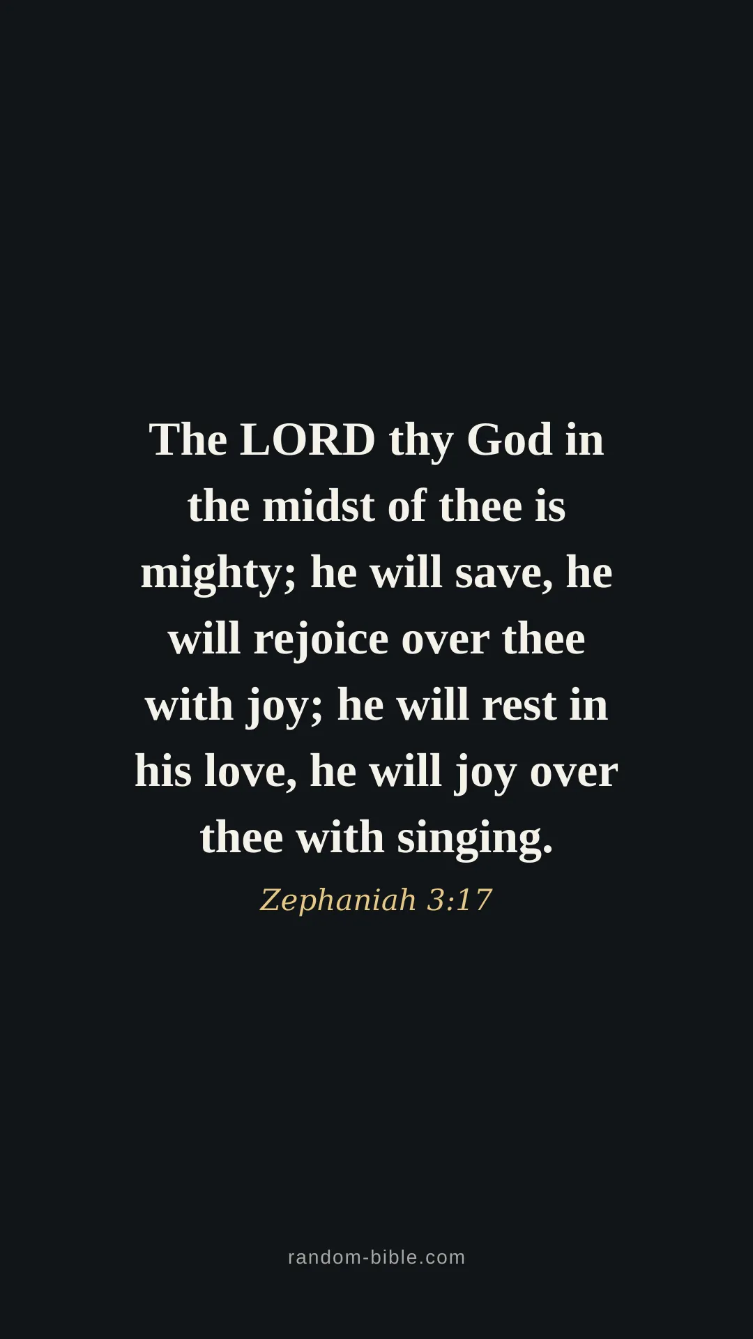 Zephaniah 3:17 dark Bible verse wallpaper (KJV)