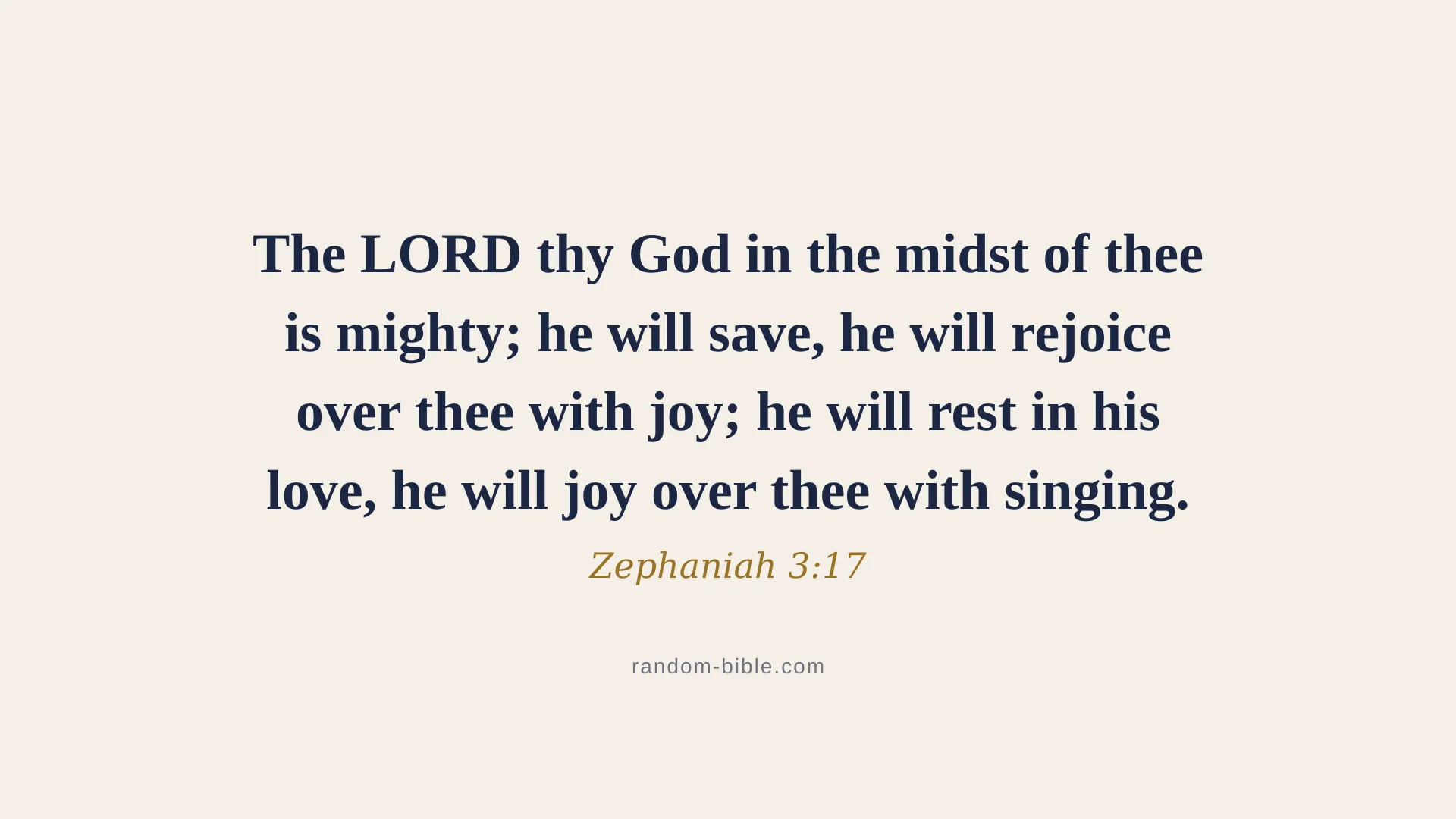 Zephaniah 3:17 minimal Bible verse wallpaper for desktop and laptop (KJV)