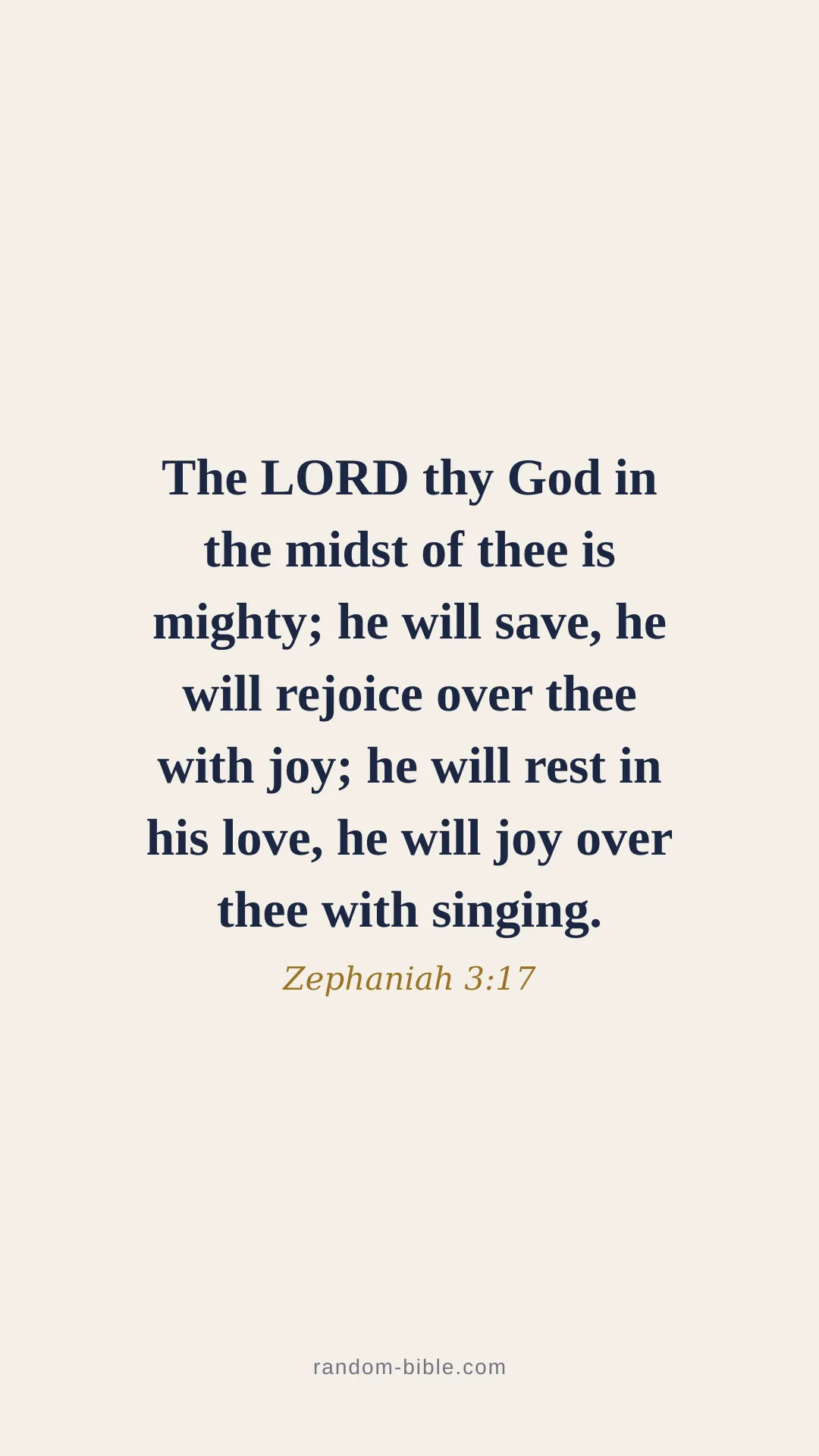 Zephaniah 3:17 minimal Bible verse wallpaper (KJV)